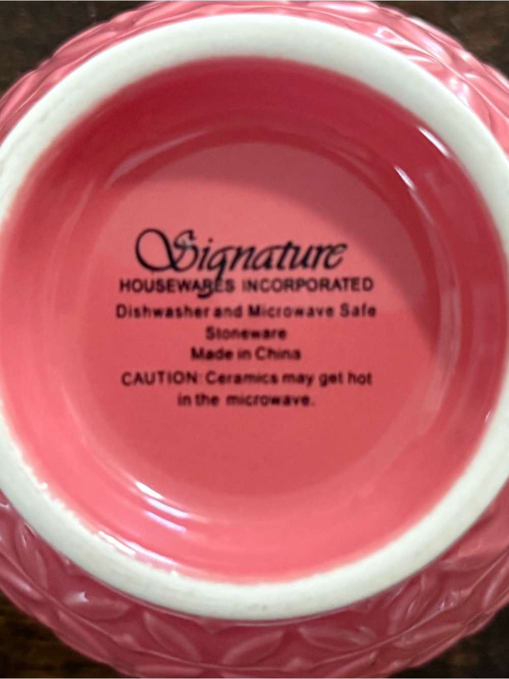 Coral Signature Housewares 14 fl oz Stoneware Footed Mug with Aqua Interior - Picture 7 of 9